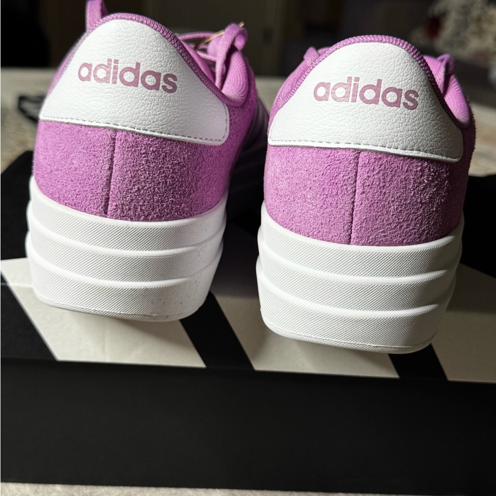 NWT Adidas VL Court Bold Platform Sneakers Purple Size 7.5 - Picture 3 of 8
